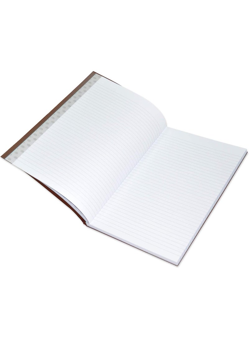 FIS PVC Cover NoteBook, (96 Sheets), 192 Pages, Single Line, FS Size, Brown Colour 5-Piece - FSNBFS2QPVCBR - Image 2